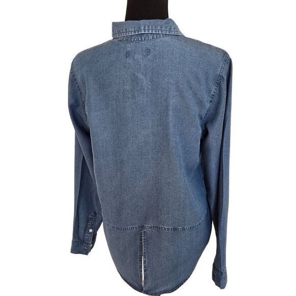 NWT Lucky Brand Womens Tencil Long Sleeve Button Down Shirt Blue Size Small - Picture 3 of 13